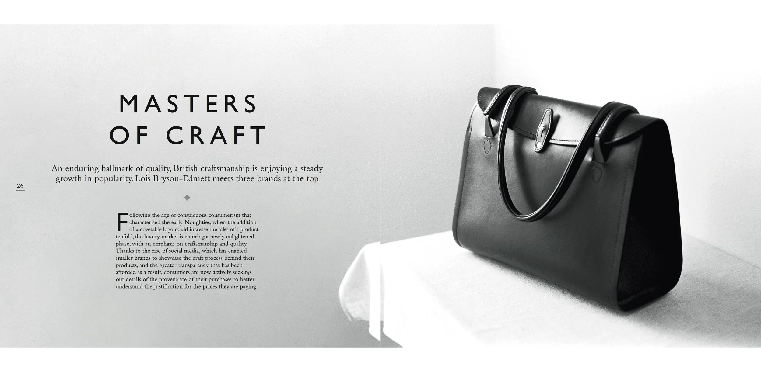 Tallowin Press Coverage : "Masters of Craft" - INLondon Magazine