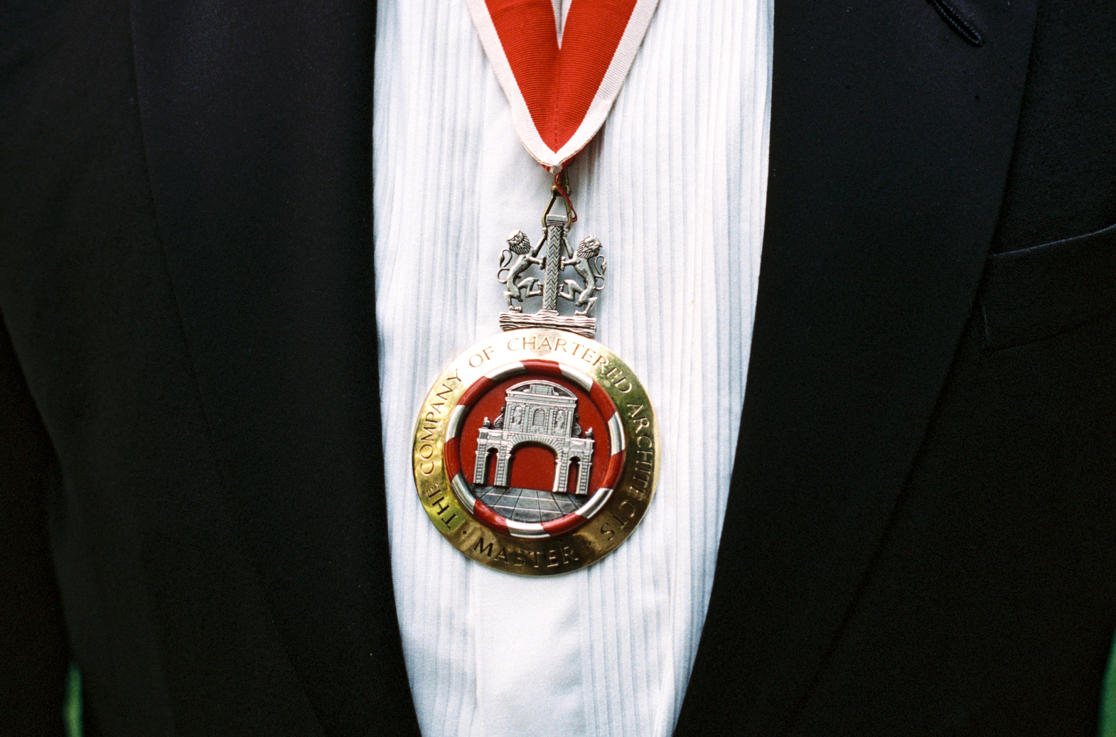 Masters badge as worn