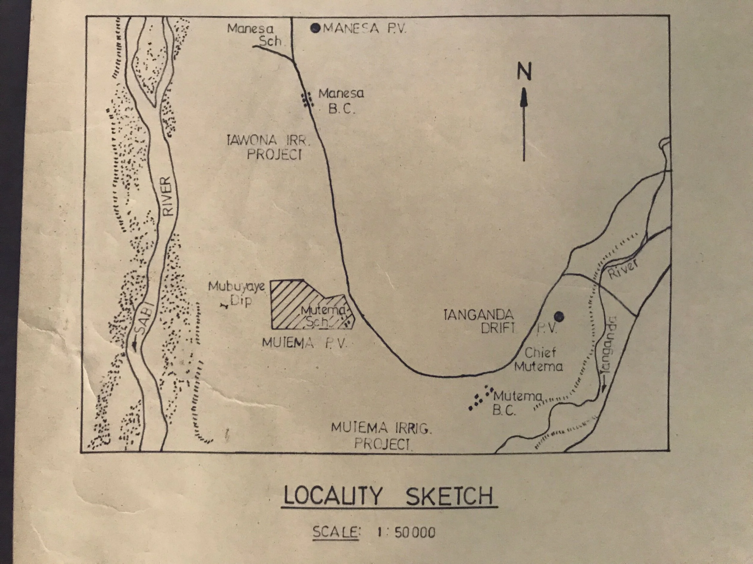 A rough sketch of the protected village planned for Mutema (2017)