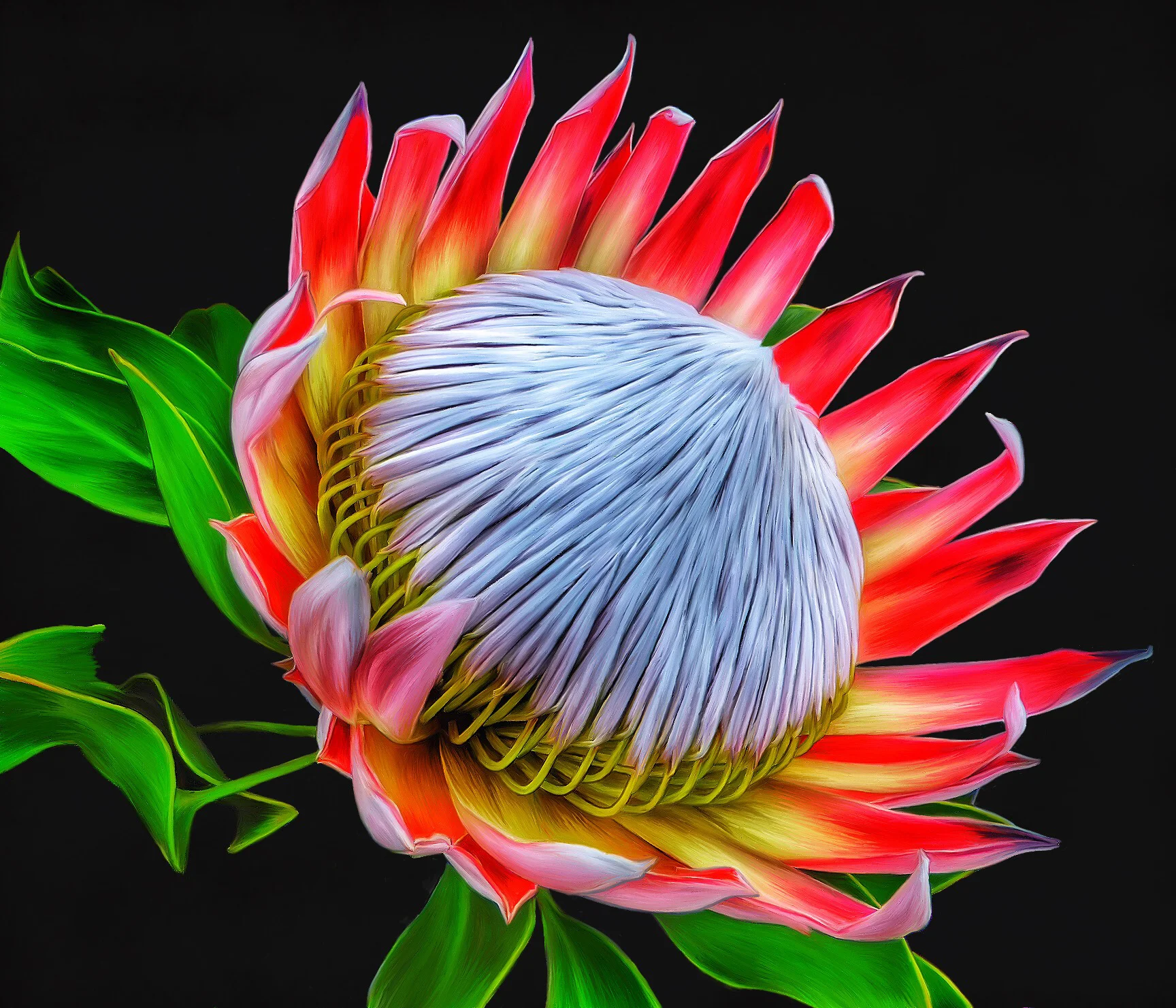 King Protea Painting