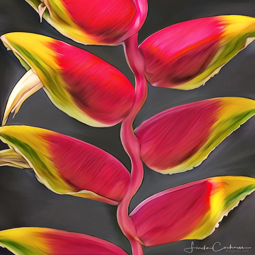 Heliconia Rostrata Painting