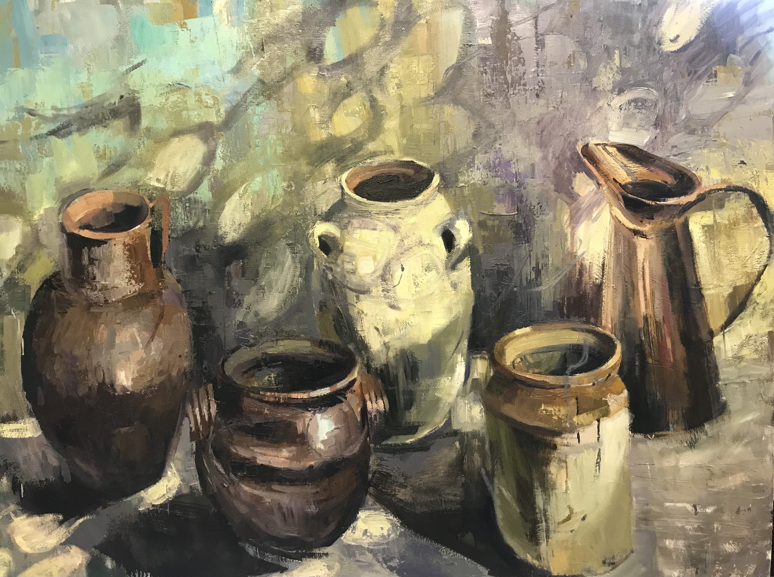 Coastal Pots In Dappled Light