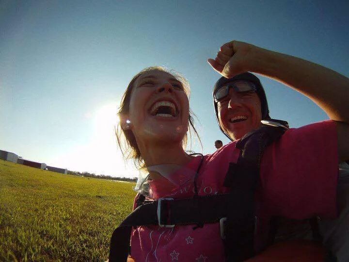 after skydiving... unafraid