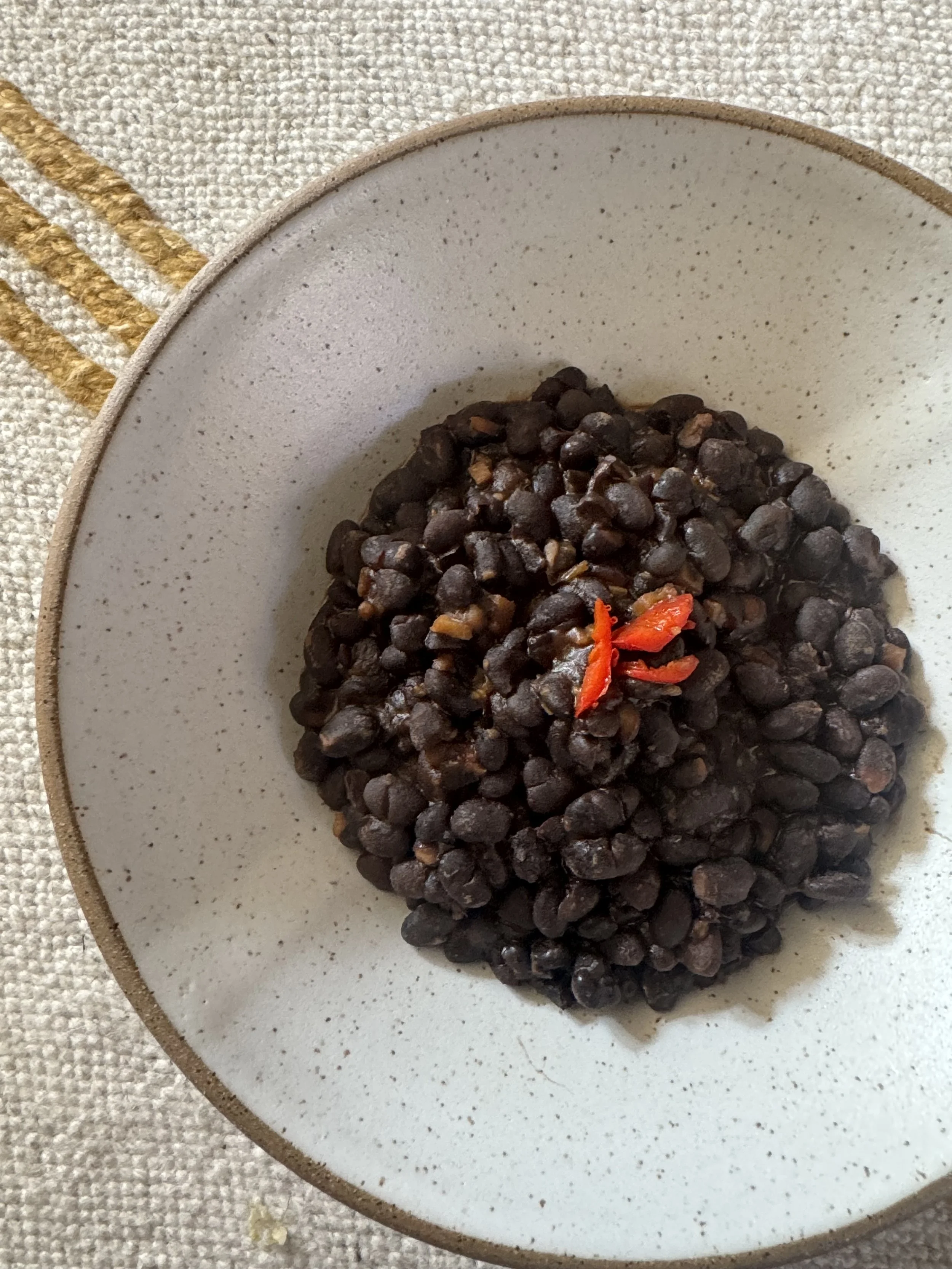 Black beans w/ Fresh ginger