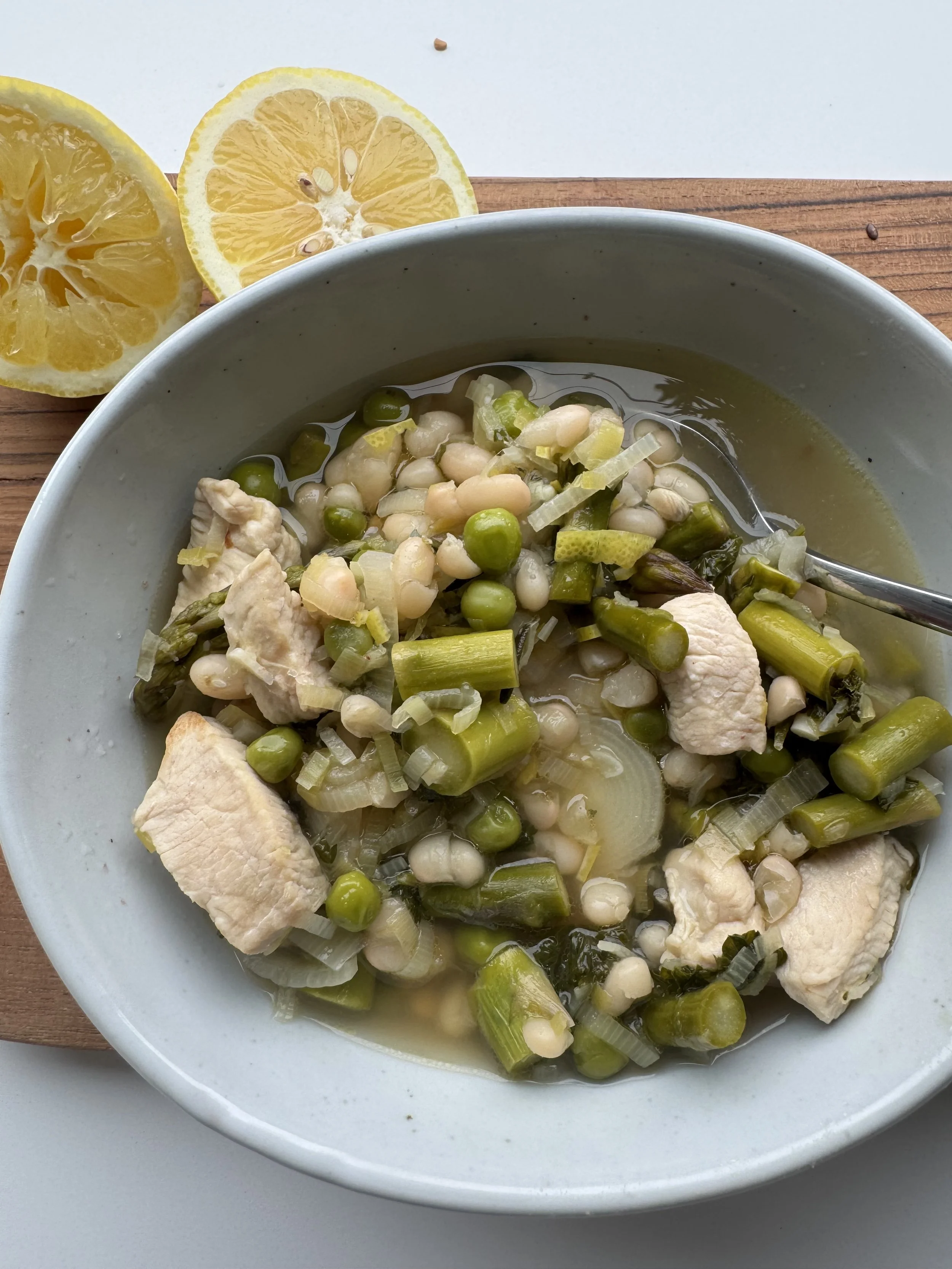 Spring White Bean & Chicken Soup!