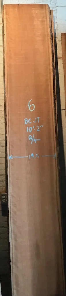 BCJT - 6 10’-2” L x 19.5” W x 2” T 33bf @ $25/bf $826