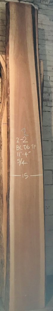 BC0608TP2-2 11’-4” L x 14.5” W x 2-1/4” T 31 bf @ $20/bf $616