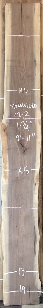 BWSTORM-L2-2 9’-11” L x 14” W x 1.75” T 20.2 bf @ $20/bf $405
