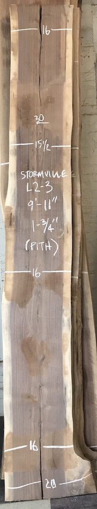 BWSTORM-L2-3 9’-11” L x 16” W x 1.75” T 23.1 bf @ $20/bf $463
