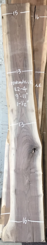 BWSTORM-L2-4 9’-11” L x 14” W x 1.5” T 17.4 bf @ $20/bf $347