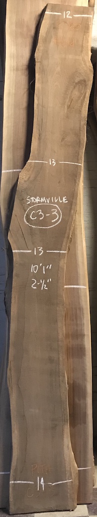 BW0512STORM-C3-3 10’-1” L x 13” W x 2.5” T 27.3 bf @ $20/bf $546