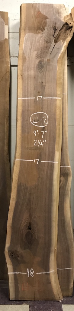 BWSTORM-L1-2 9’-7” L x 17” W x 2.25” T 30.5 bf @ $20/bf $611