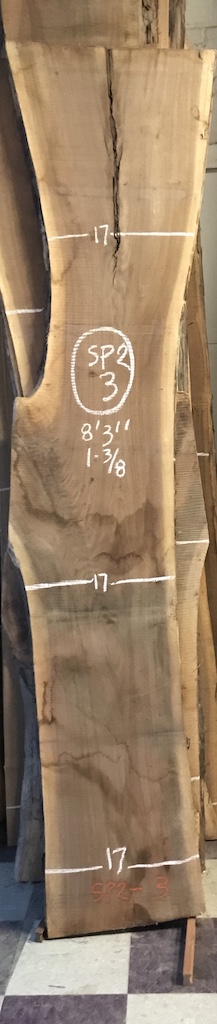 BW1013SP2 - 3 8’-3” L x 17” W x 1-3/8” T 16.1 bf @ $20/bf $321