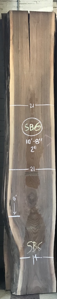 BW0913SB - 6 10’8” L x 21” W x 2” T 37.3 bf @ $20/bf $747