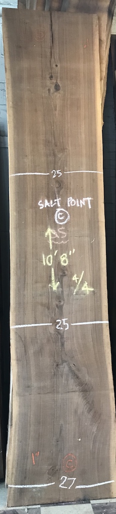 BW0913SB - C 10’8” L x 25” W x 1” T 22.2 bf @ $20/bf $444