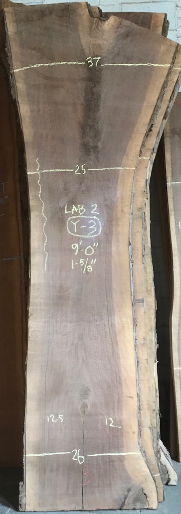 BW1112LAB2-Y3 9’-0” L x 26” W x 1.625” T 31.7 bf @ $25/bf $792