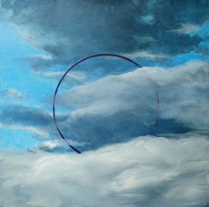 EMPYREAN CIRCLE — 2021,  oil on canvas, 24 × 24”