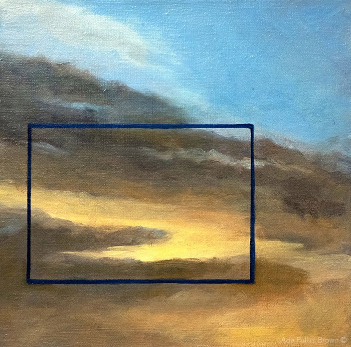 THROUGH THE EMPYREAN V — 2021, oil on canvas, 12 × 12”