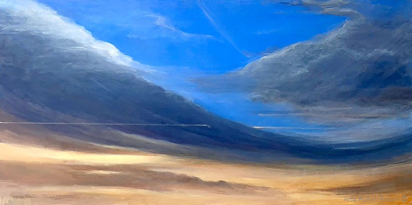 SKY SWEEP — 2022, oil on canvas,  24 x 48”