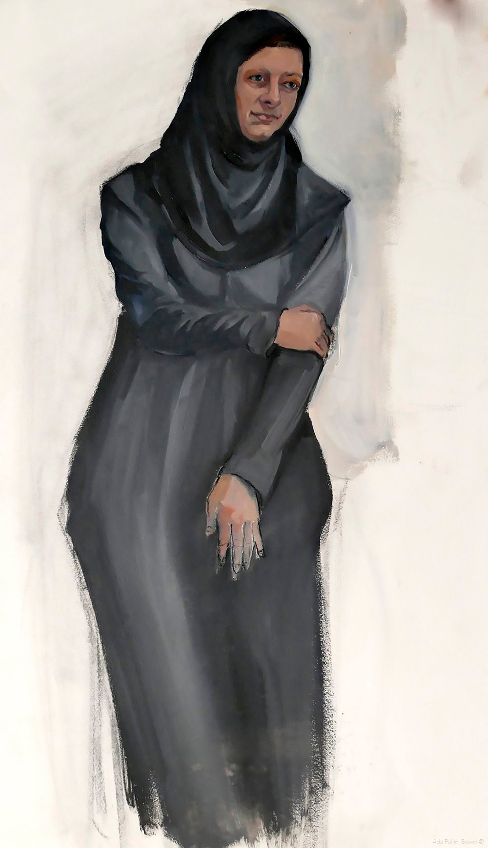  CHADOR - acrylic and oil on paper, 22×30” 