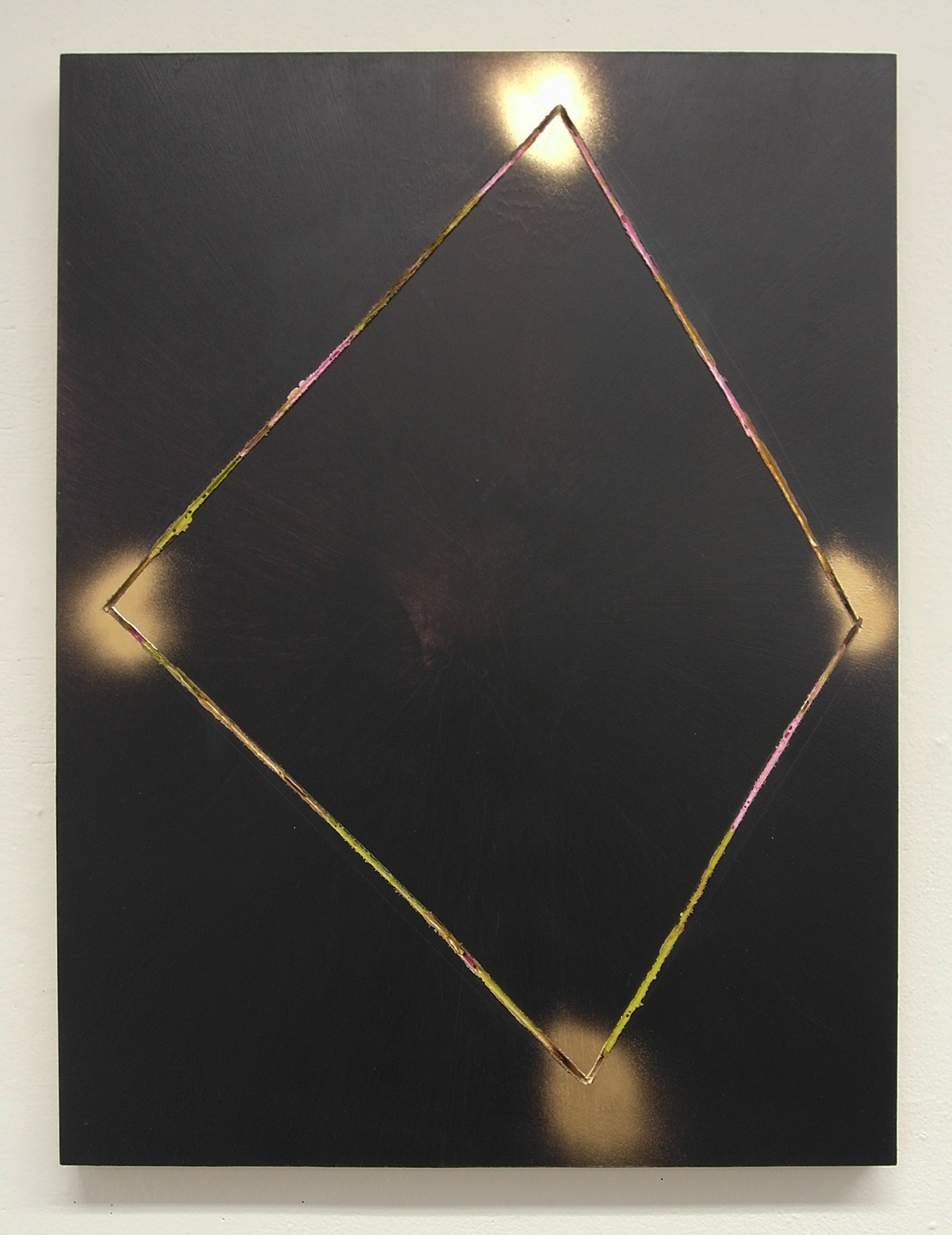 Untitled Acrylic, spray paint on masonite 24 x 18 in 2012
