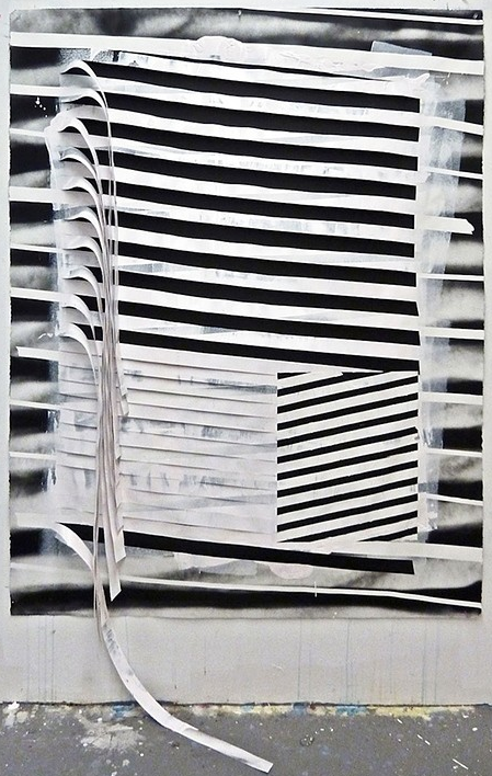 Untitled Acrylic, enamel, spray paint on paper 65 x 50 in 2011