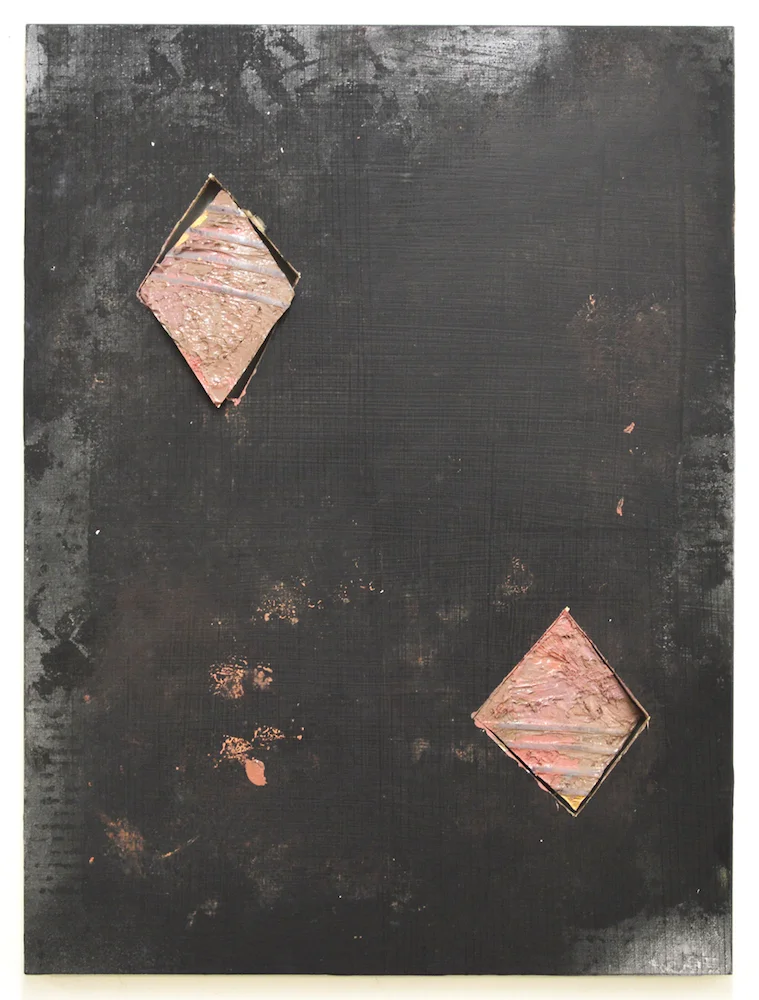 Untitled Acrylic, spray paint, styrofoam on panel 24 x 18 in 2014