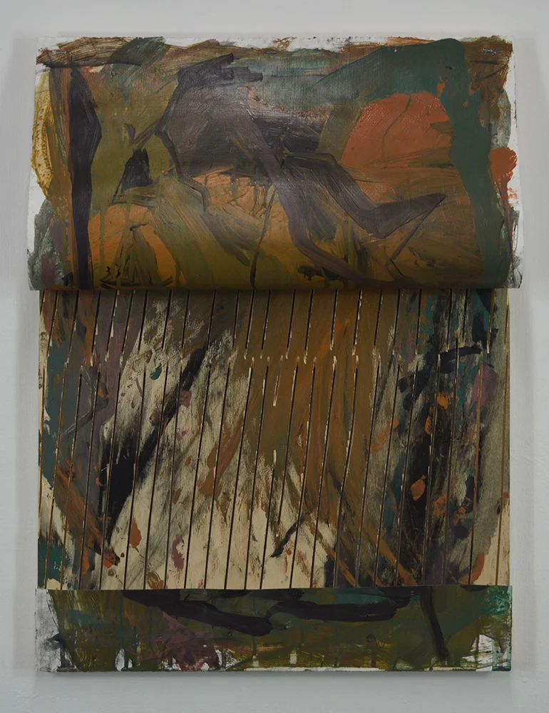 Untitled Acrylic, charcoal, paper on panel. 24 x 18 x 4in. 2017