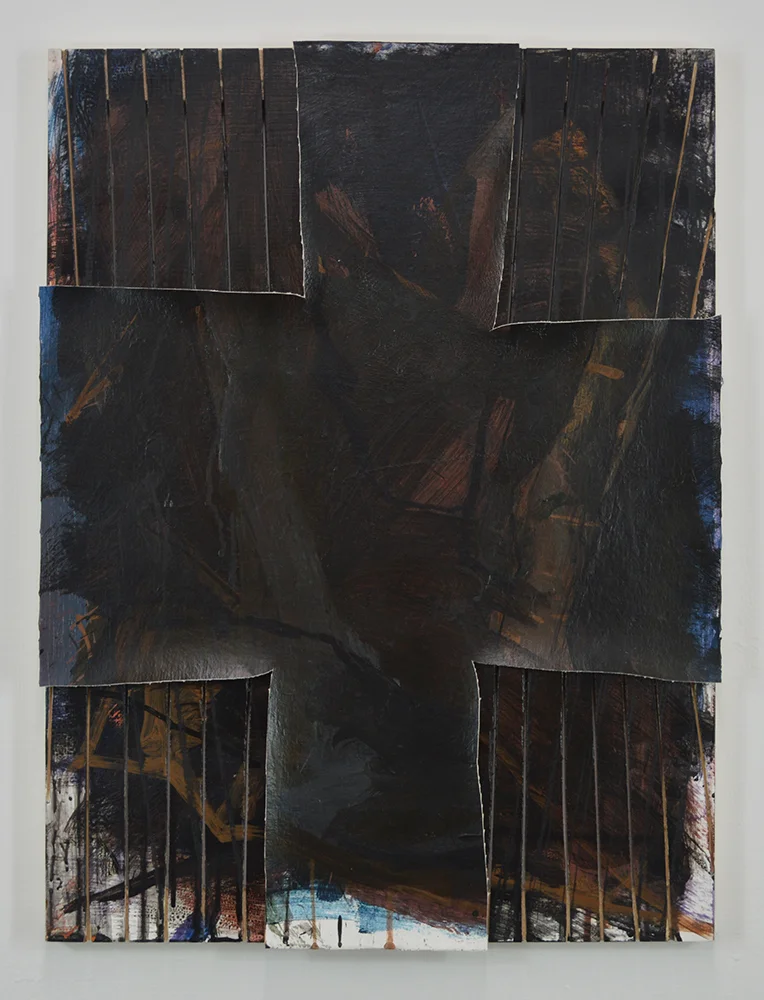 Untitled Acrylic, charcoal, canvas on panel. 24 x 18 in. 2017