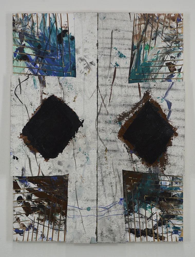 Untitled Acrylic, charcoal, canvas on panel 24 x 18 in 2018