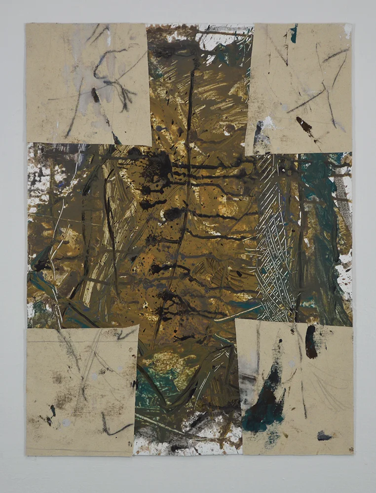 Untitled Acrylic, charcoal, canvas on canvas 24 x 18 in 2018