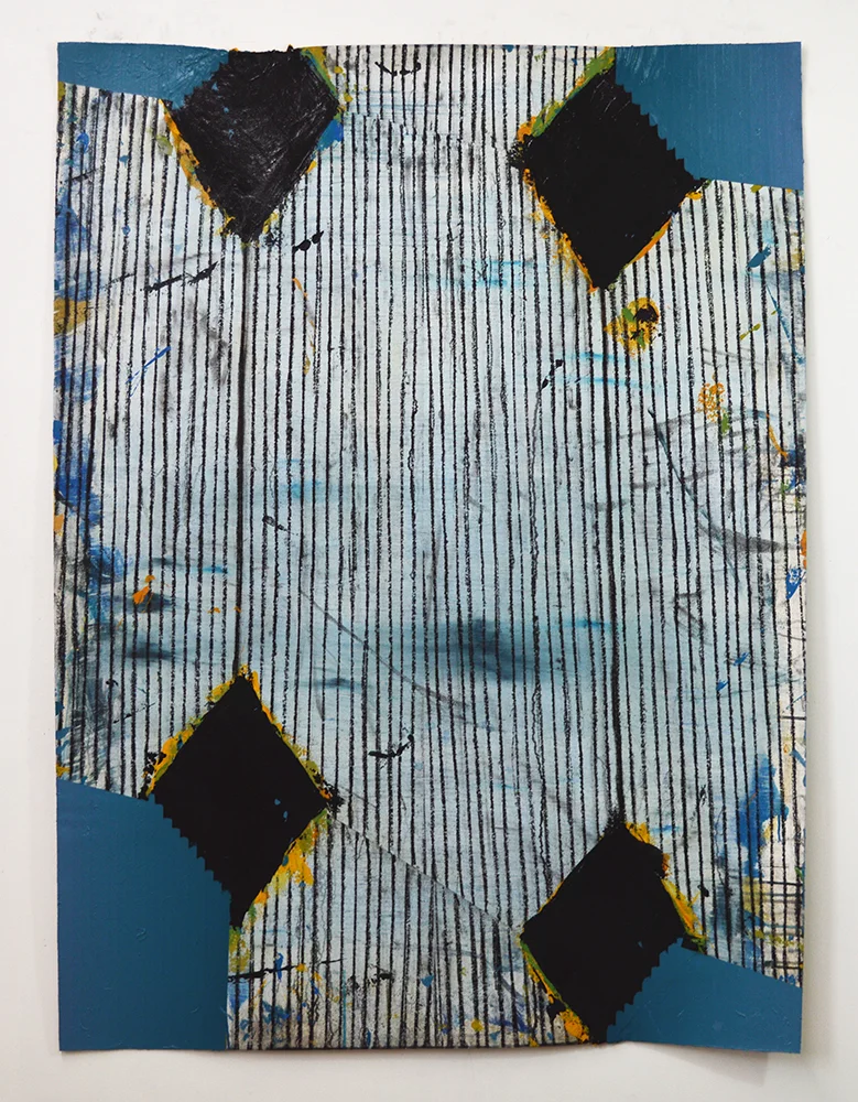 Untitled Acrylic, charcoal on canvas 64 x 48 in 2018