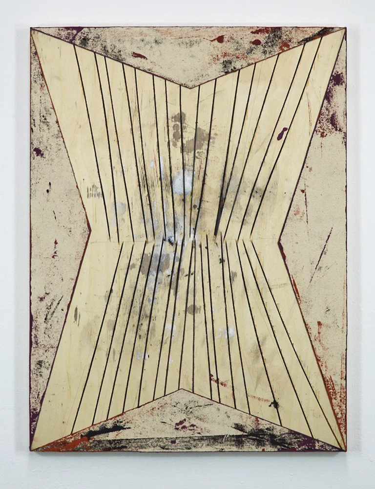 Untitled Acrylic, charcoal, canvas on panel 24 x 18 in 2018