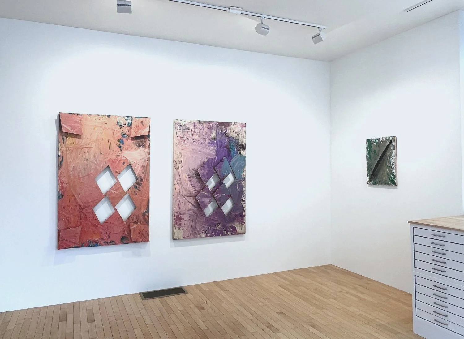 Moving Target , solo show. Furnace: Art on Paper Archive, Falls Village, CT. 2023. Image courtesy of Furnace: Art on Paper Archive.
