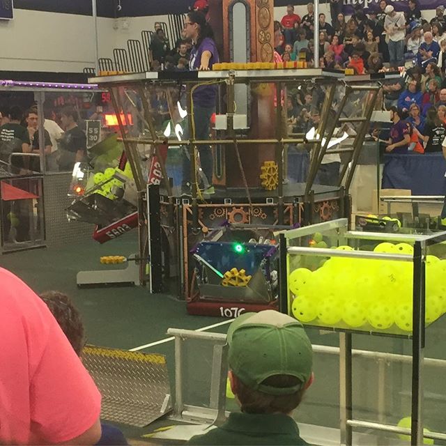 Our robot in match 18 getting the win!