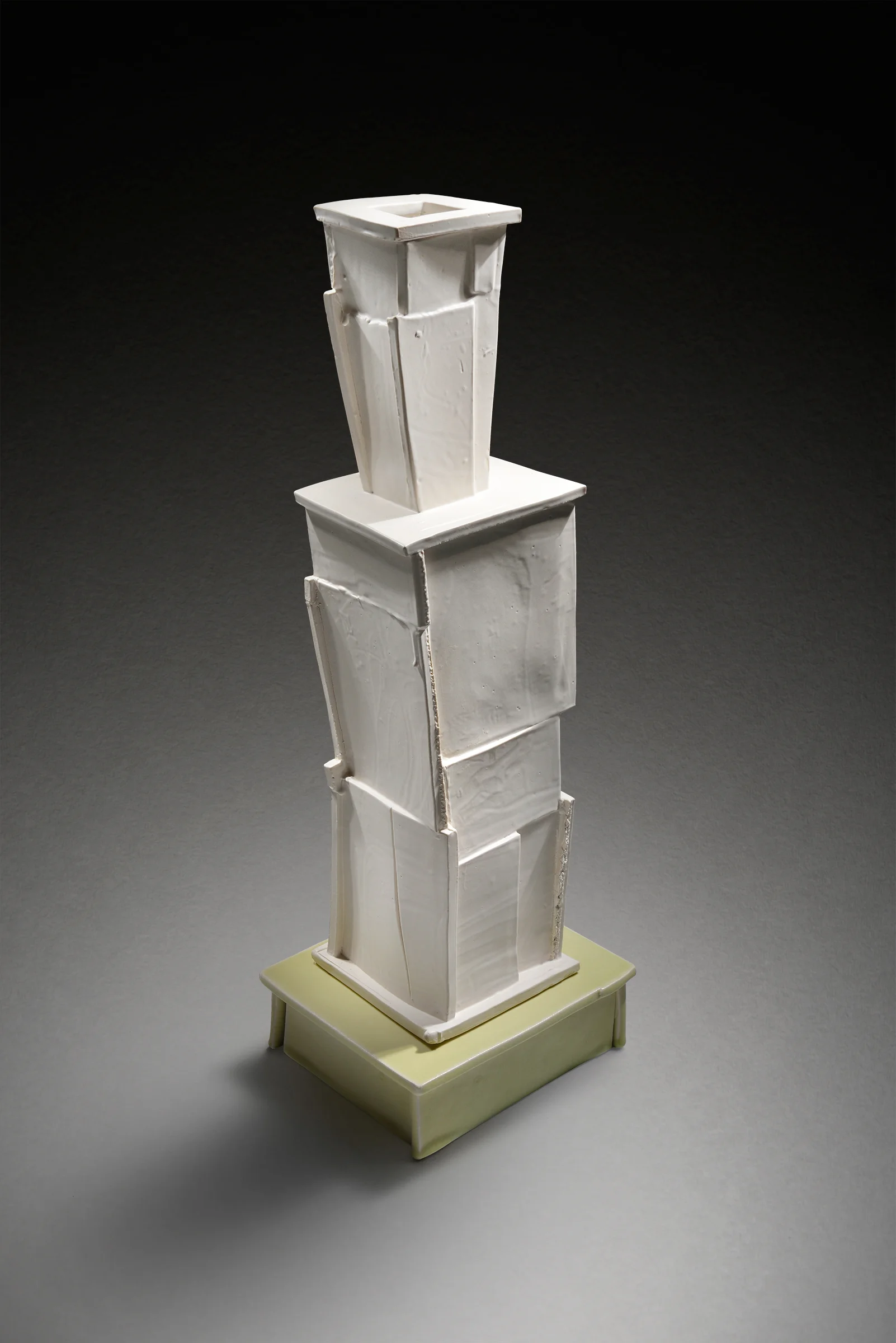 White Vase on Base