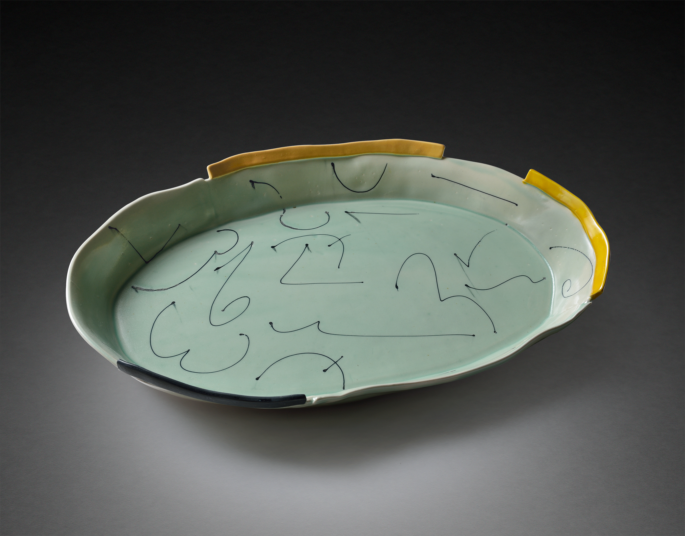 Aqua Oval Platter