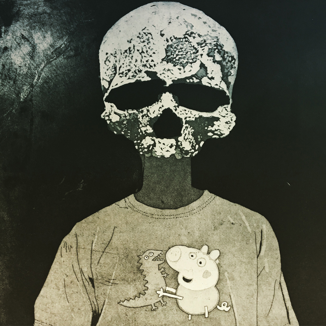 “A Skeleton Always Sells, Dear” Etching and aquatint on zinc 35 x 29 cm 2016