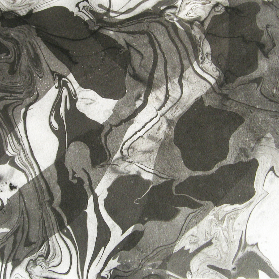 Untitled (i) 2017 Suminagashi print on Somerset paper
