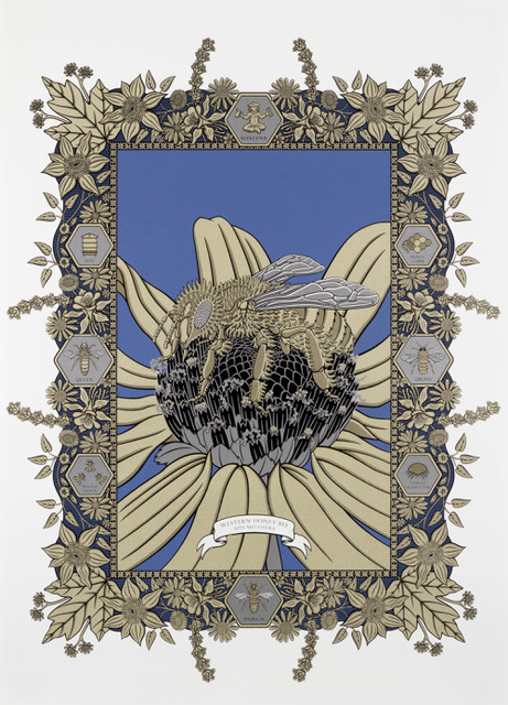 Western Honey Bee 5 Colour Screen Print