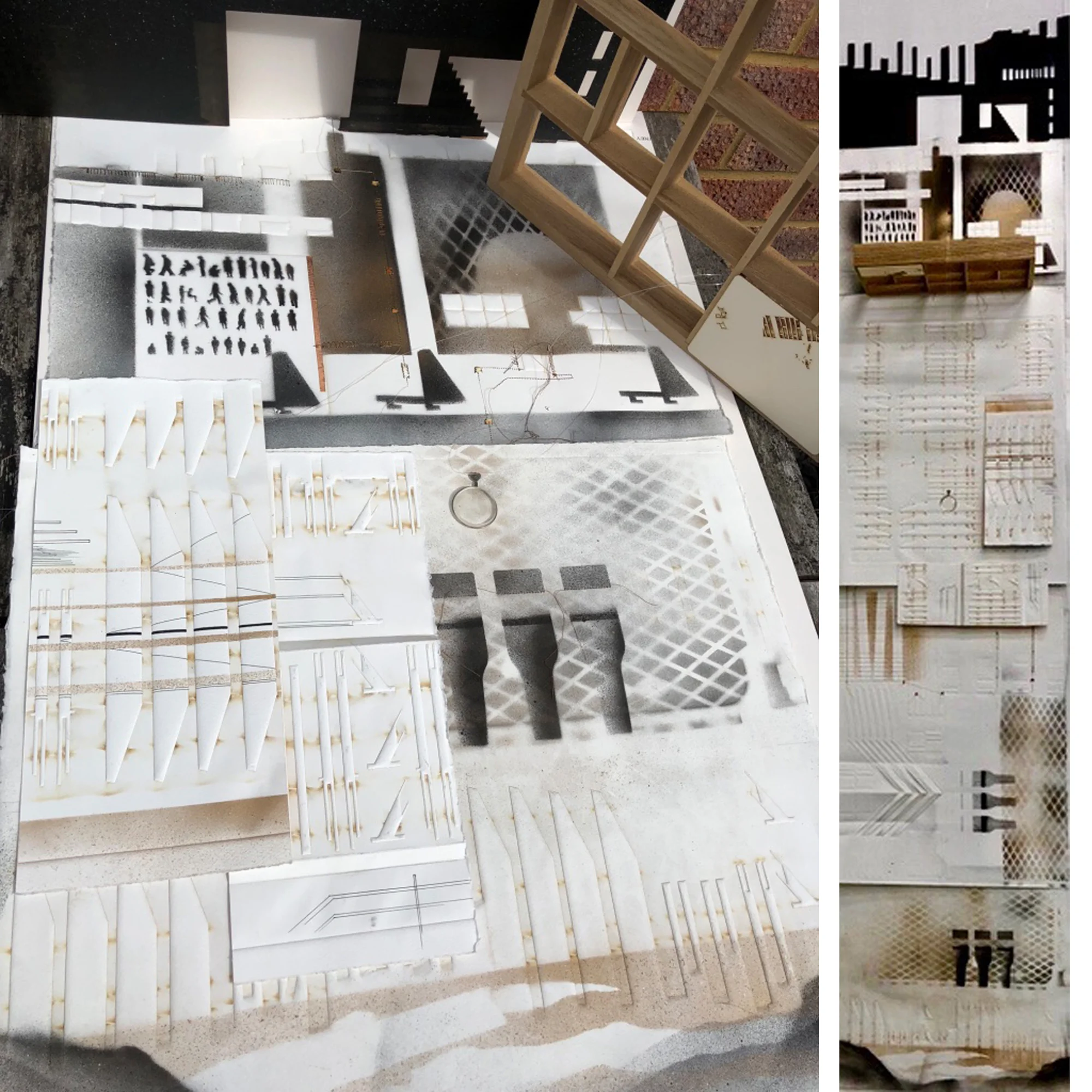 DISTRICT 69-Installation I MIXED MEDIA ASSEMBLAGE-HYBRID PRINTMAKING