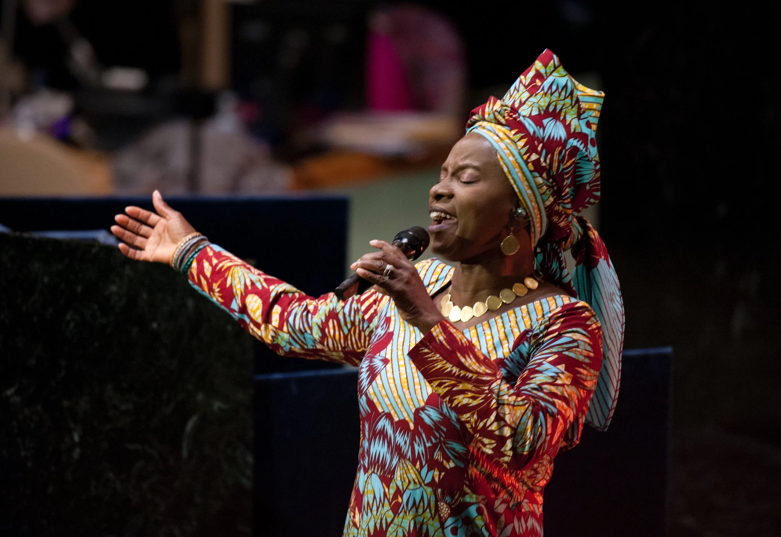 Angelique sings for the opening of the 2015 United Nations General Assembly