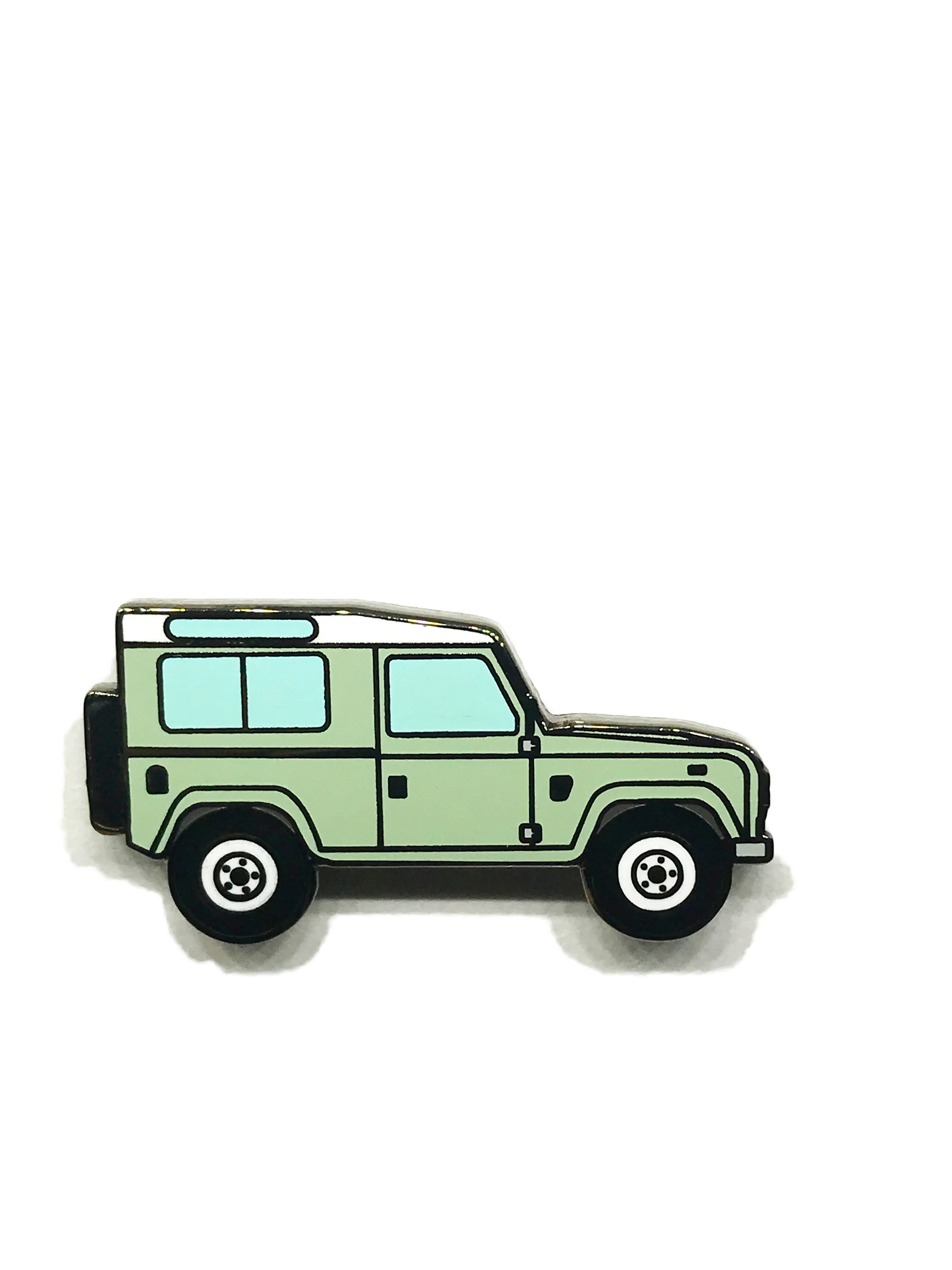 Green Land Rover Defender 90 Pin