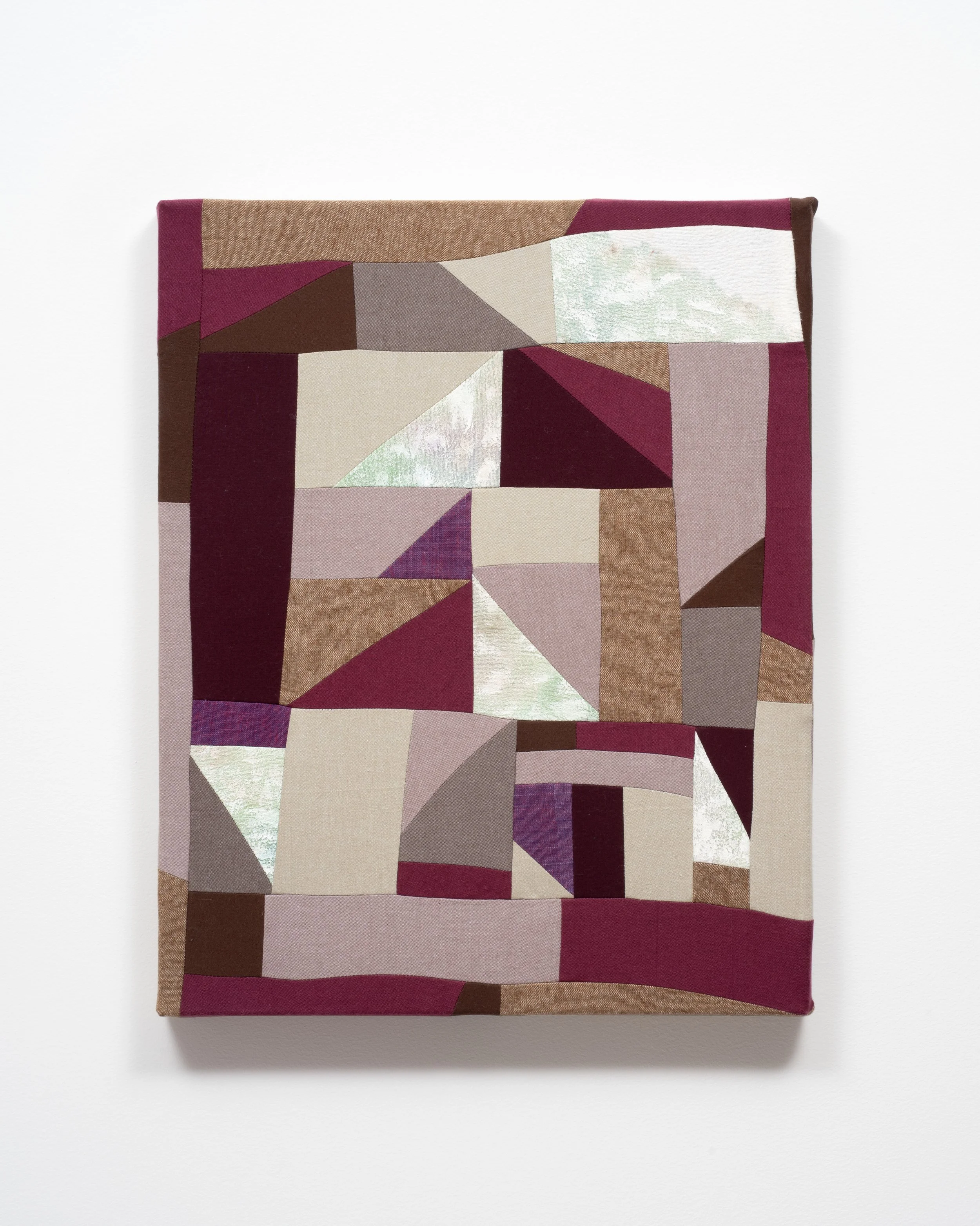   Hazy Days   Poplin, yarn-dyed cotton, linen-cotton fabric, flannel, acrylic paint.&nbsp;  16” x 20”  2023  Photo: Jay Stern 