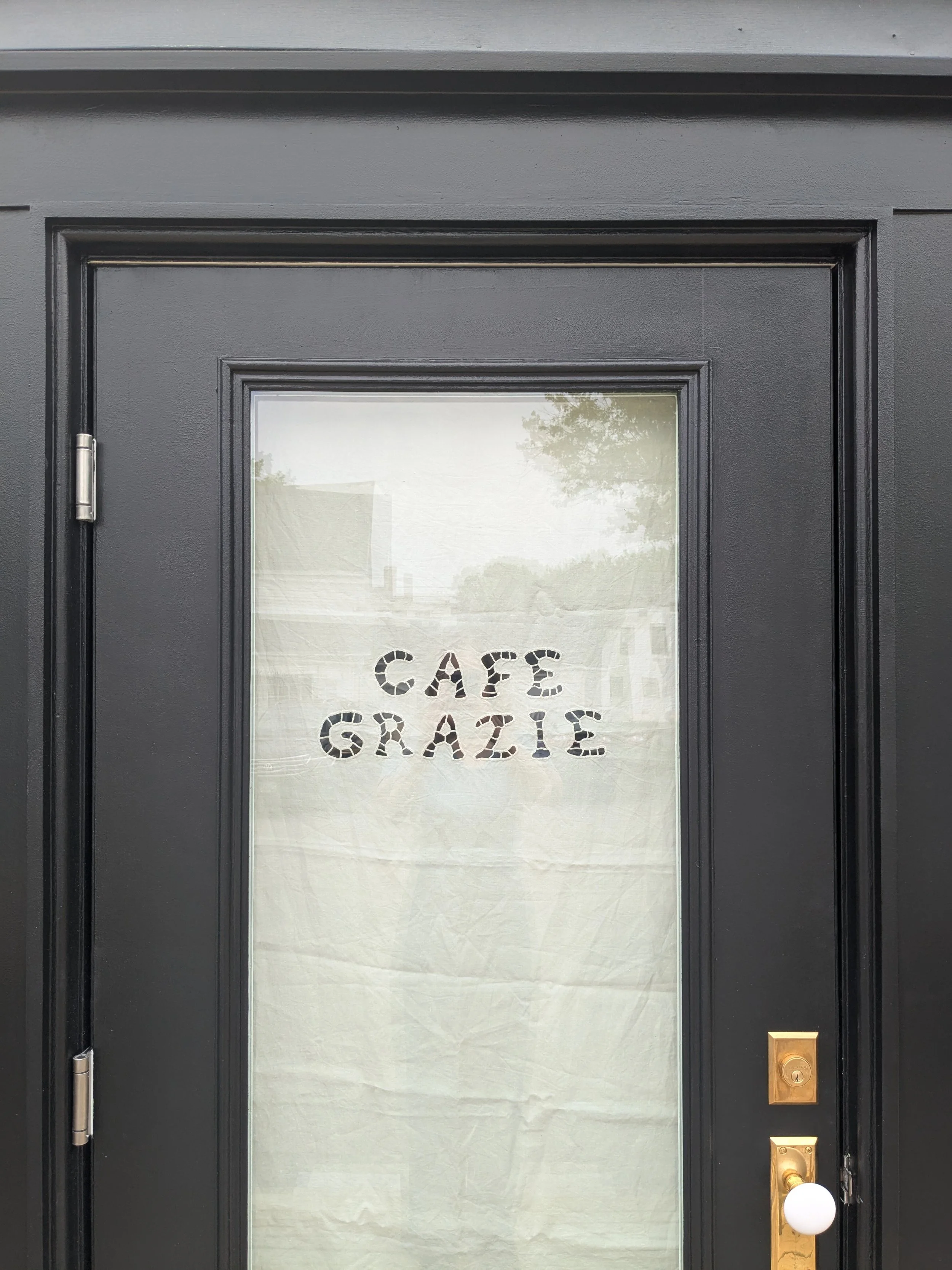  Cafe Grazie curtain detail.  
