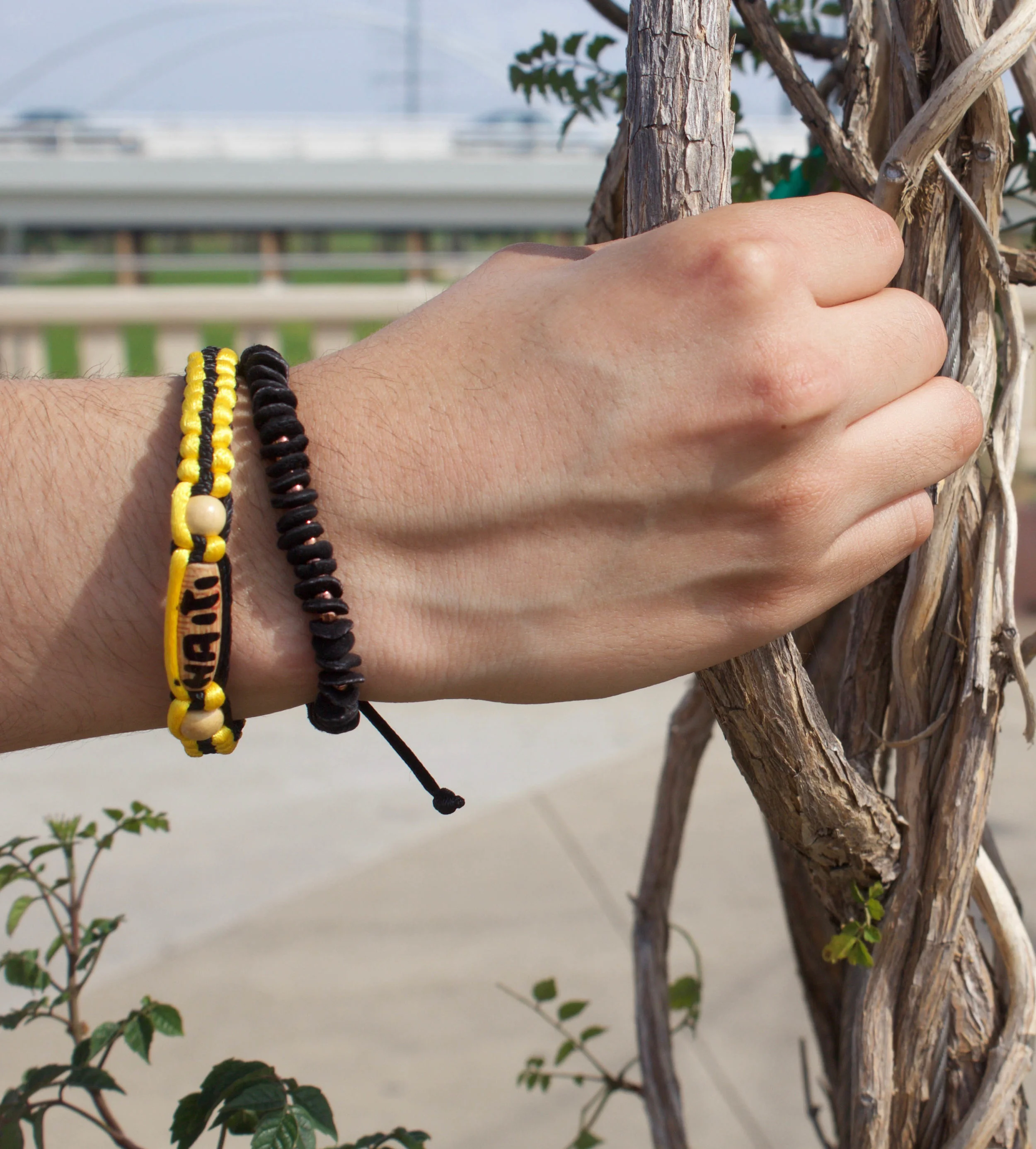 Alberto rocking his souvenir bracelet from HDC.
