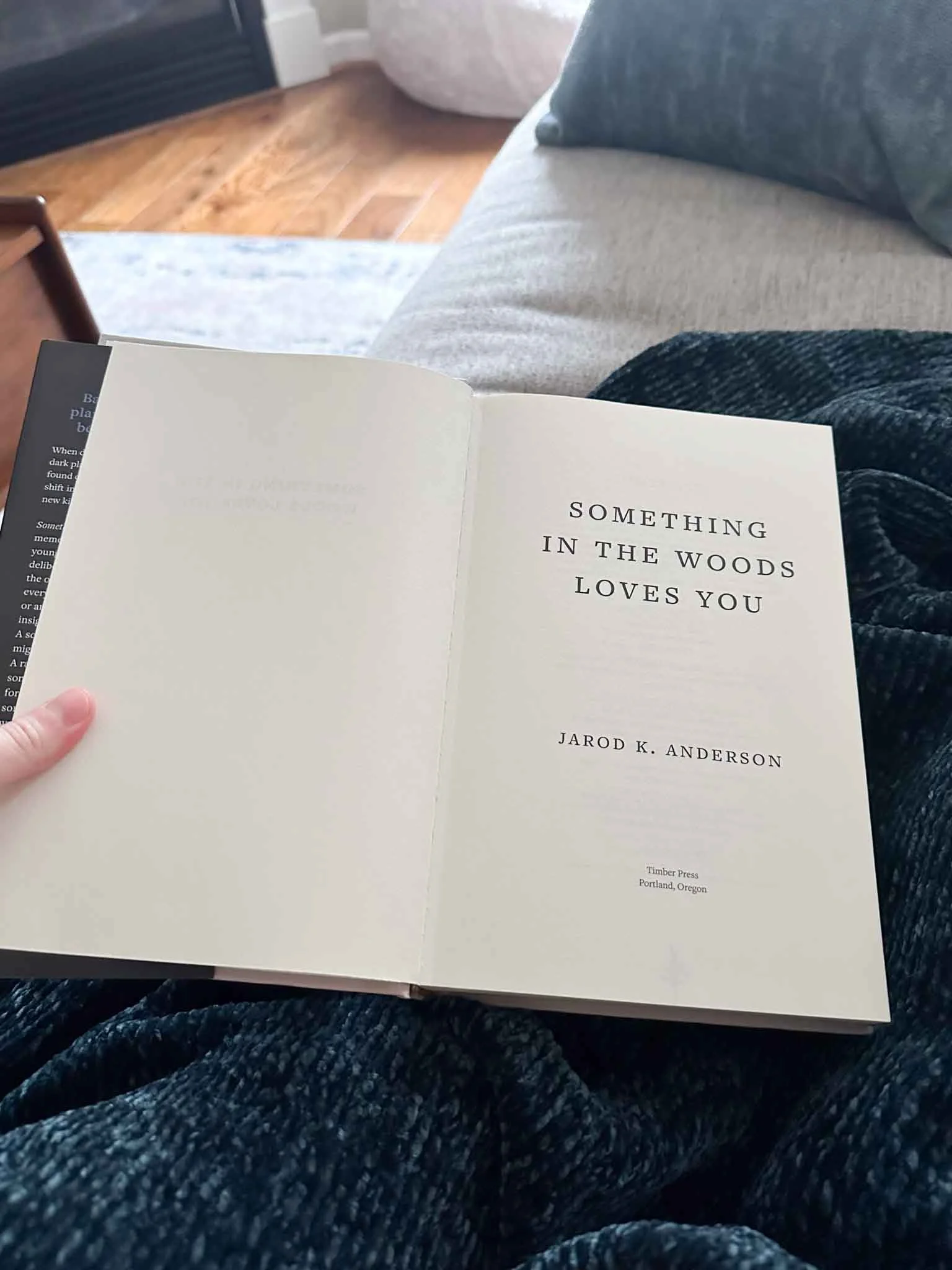 something in the woods loves you first page