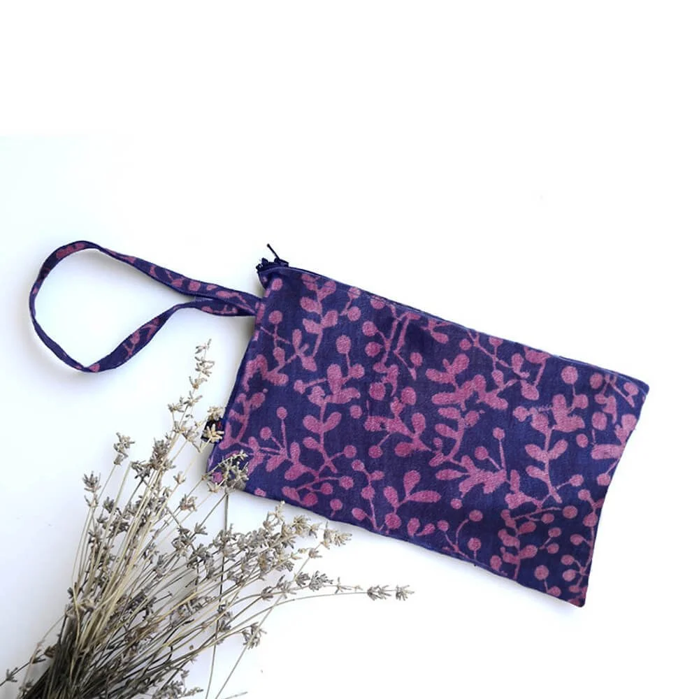 zero waste floral clutch bag