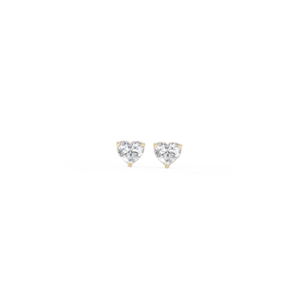 lab grown diamond heart earrings