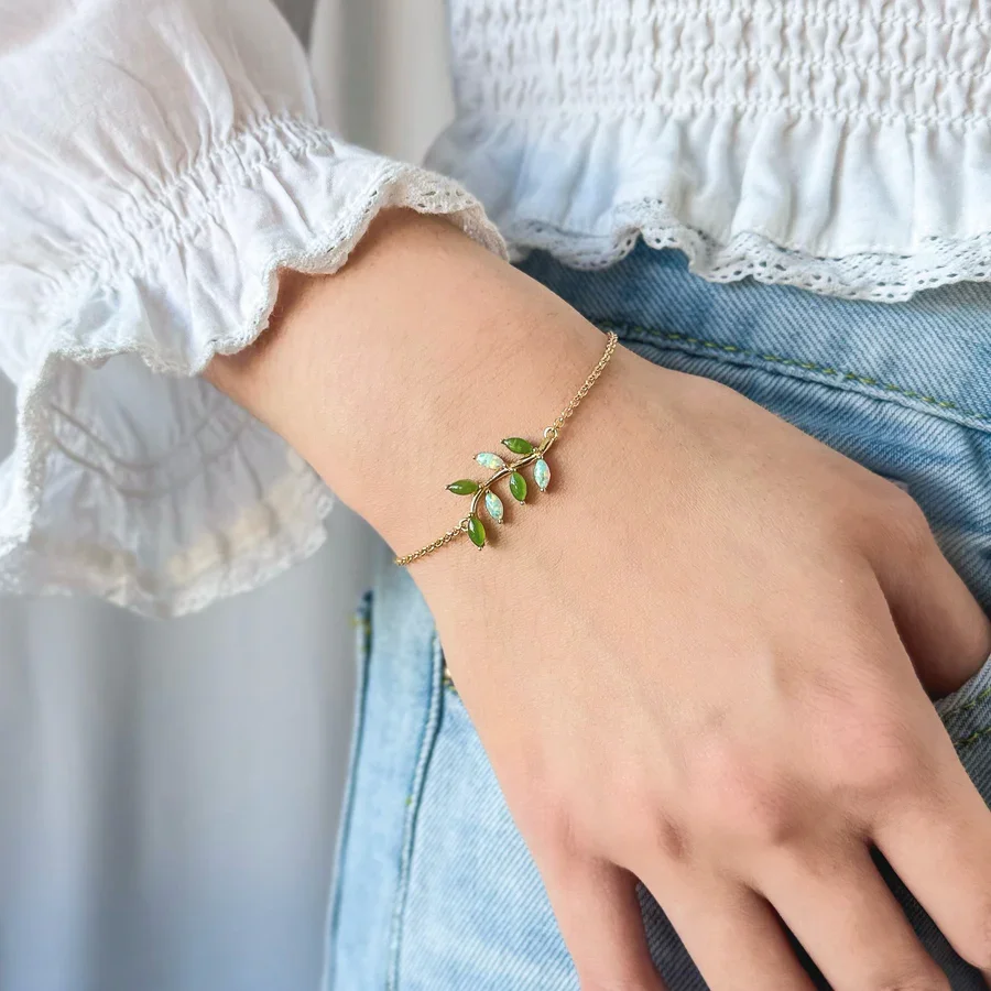 ethically made jade bracelet